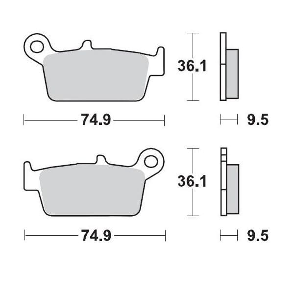 MMAST-17211264 Pastiglie freno posteriore Moto Master 091811 Sinter Pro Racing CR / KX / RM