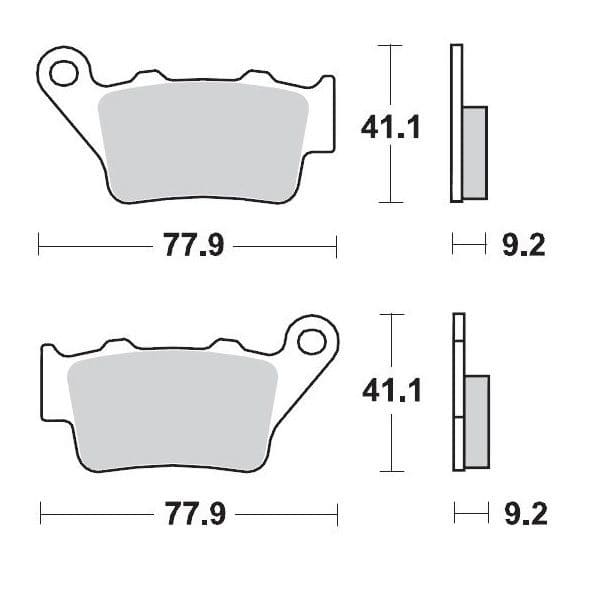 MMAST-17211269 Pastiglie freno posteriore Moto Master 093211 Sinter Pro Racing Husqvarna CR / WR