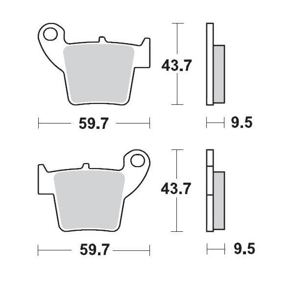 MMAST-17211276 Pastiglie freno posteriore Moto Master 094311 Sinter Pro Racing CR / CRF