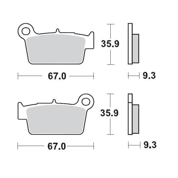 MMAST-17211281 Pastiglie freno posteriore Moto Master 094512 Sinter Pro Racing GP KXF / RM-Z