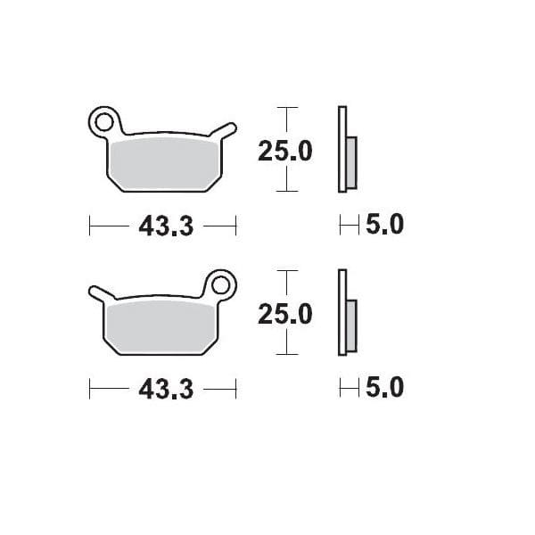 MMAST-17211284 Pastiglie freno anteriore Moto Master 094711 Sinter Pro Racing SX 50