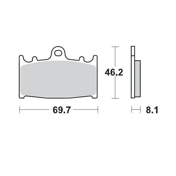 MMAST-17211288 Pastiglie freno per pinza Moto Master Supermoto 4 pistoni