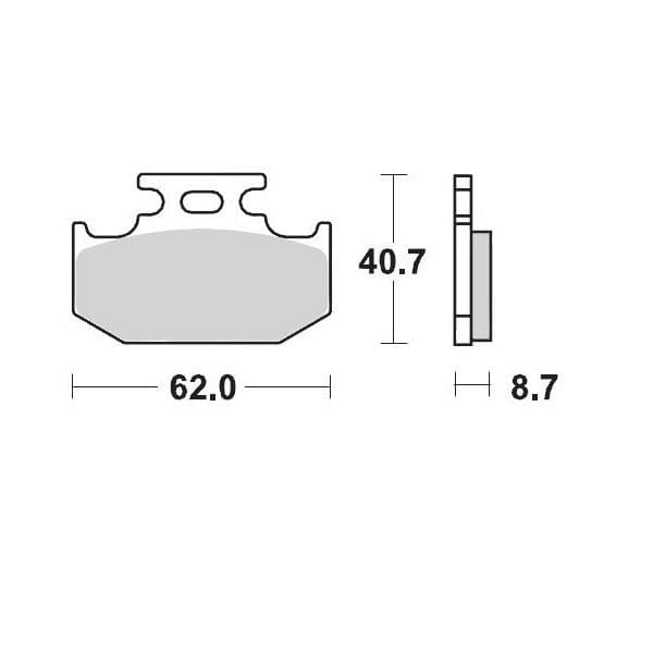 MMAST-17211697 Rear Brake Pads Moto Master Pro Racing KX 125 / 250 1989-1994