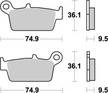 MMAST-17211850 Pastiglie freno posteriore Moto Master Nitro CR / KX / RM