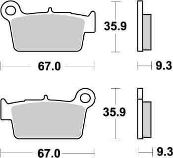 MMAST-17211854 Pastiglie freno posteriore Moto Master Nitro KXF / RM-Z