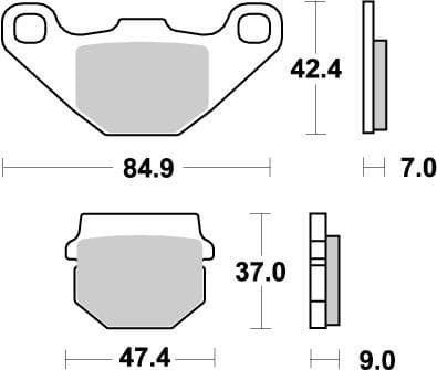 MMAST-17211855 Pastiglie freno posteriore Moto Master Nitro KX 80