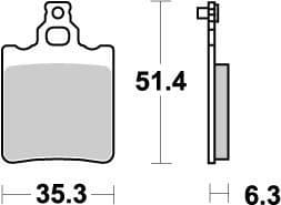 MMAST-17211857 Pastiglie freno posteriore Moto Master Nitro SX 65 2000 - 2002