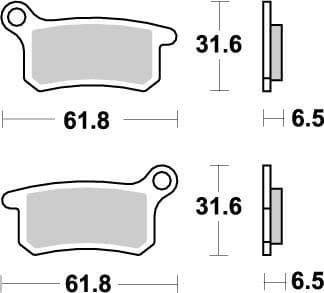 MMAST-17211869 Pastiglie freno anteriore Moto Master Nitro TC / SX 65