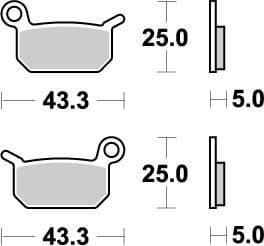 MMAST-17211870 Pastiglie freno anteriore Moto Master Nitro TC / SX 50