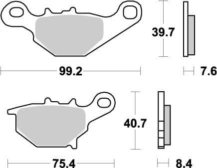 MMAST-17211871 Pastiglie freno posteriore Moto Master Nitro RM 85