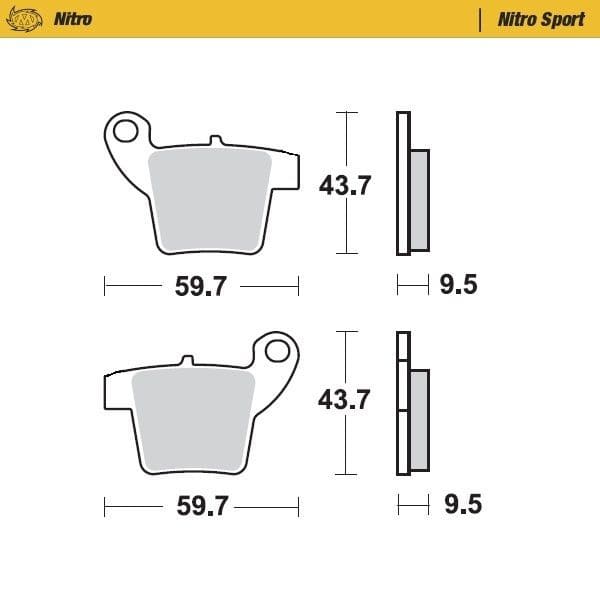 MMAST-17212444 Pastiglie freno posteriore Moto Master Nitro TC / SX 65