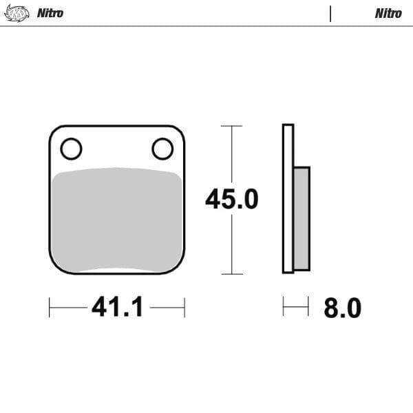 MMAST-17212530 Pastiglie freno posteriore Moto Master Nitro Husqvarna CR / WR