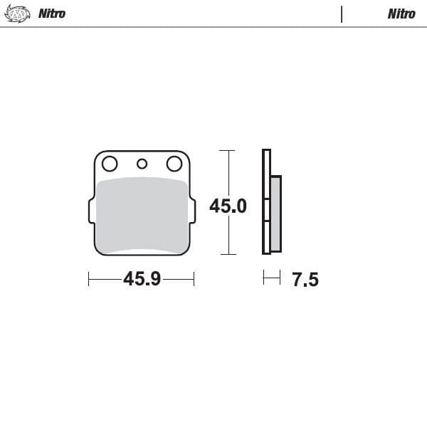 MMAST-17212531 Pastiglie freno posteriore Moto Master Nitro KX 80 / 85