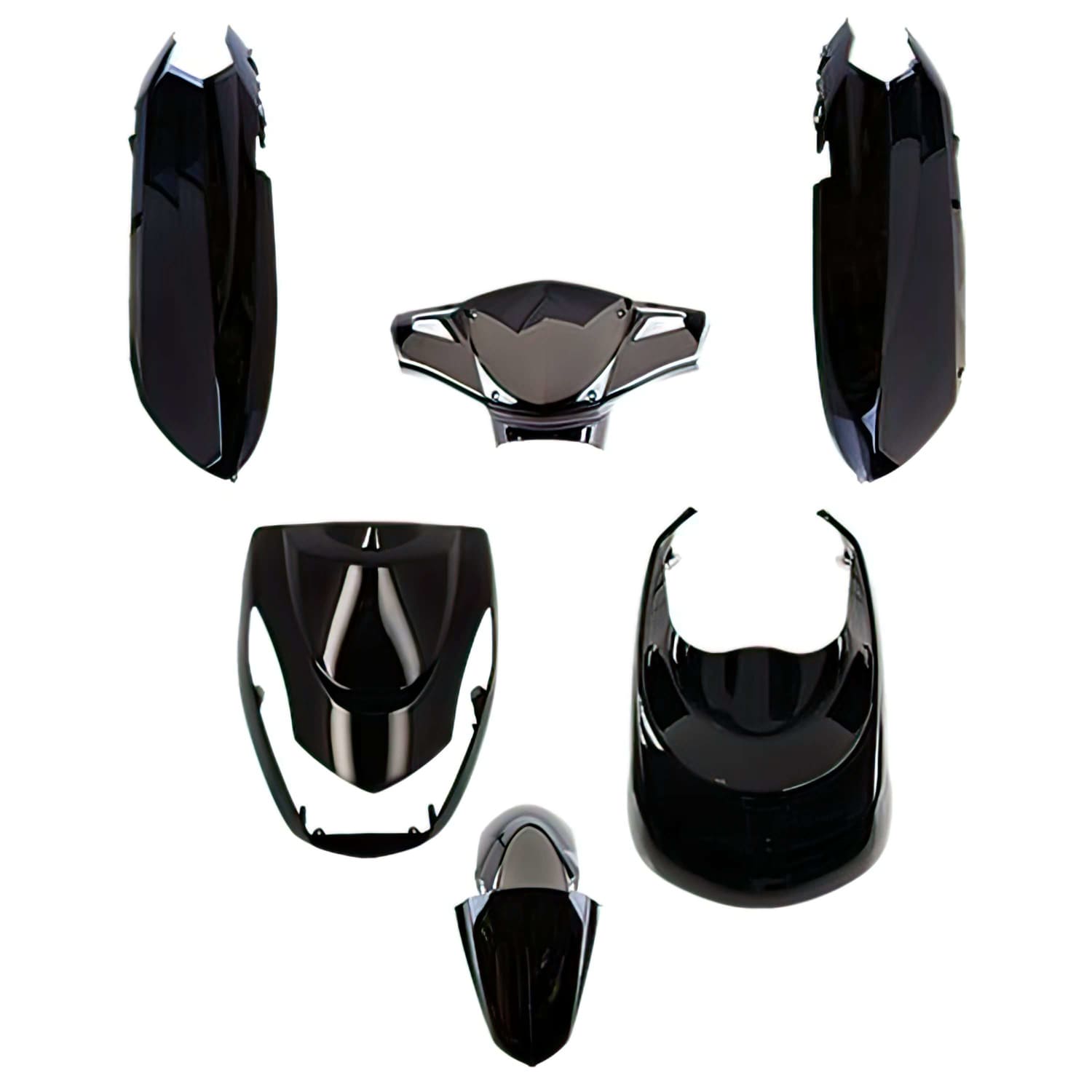 CGN512737 Peugeot Kisbee Metallic Black 6-Piece Fairing Kit