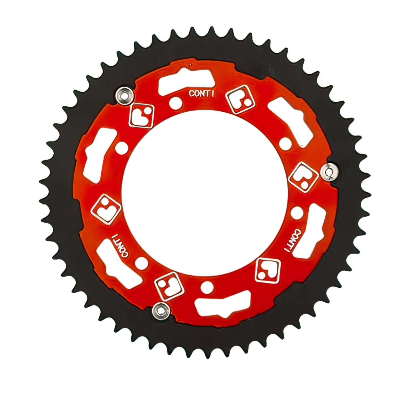 CGN513619 Red bimetal sprocket 53 teeth - 428 Conti CHR Sherco Enduro 50