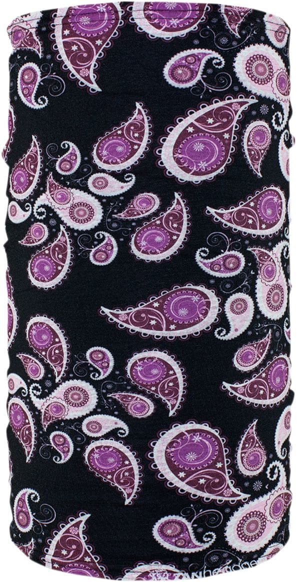 ZAN25020077 Motley Tube Zanheadgear Microfleece Lined Neck Tube Paisley Purple