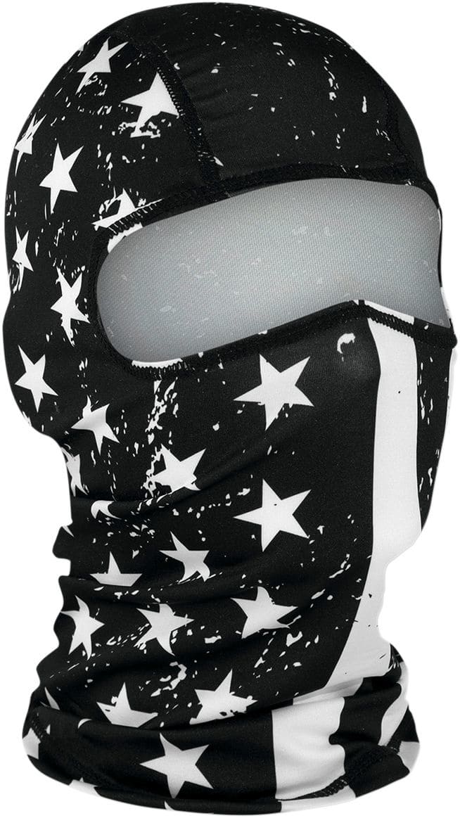 ZAN25030274 Zanheadgear Polyester Black/White Flag Balaclava