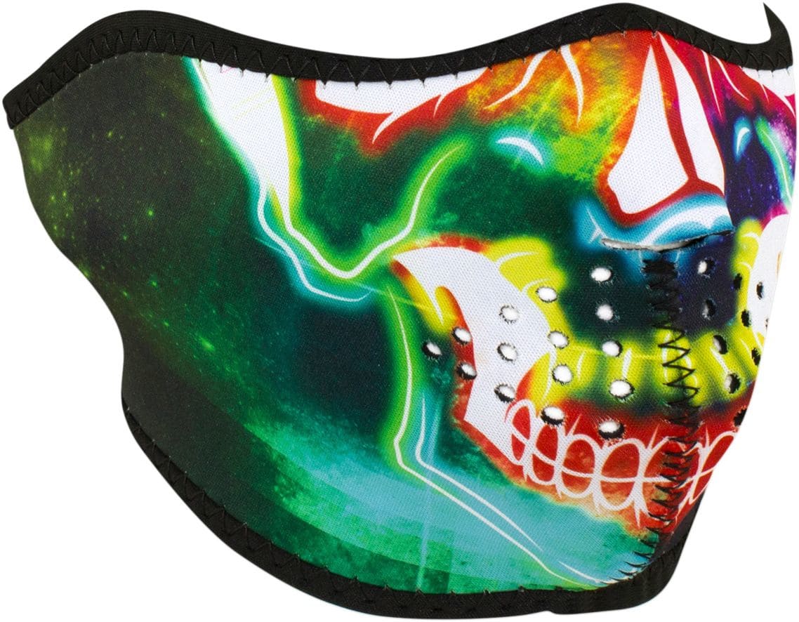 ZAN25030308 Mezza Mascherina neoprene Zanheadgear Neon Skull