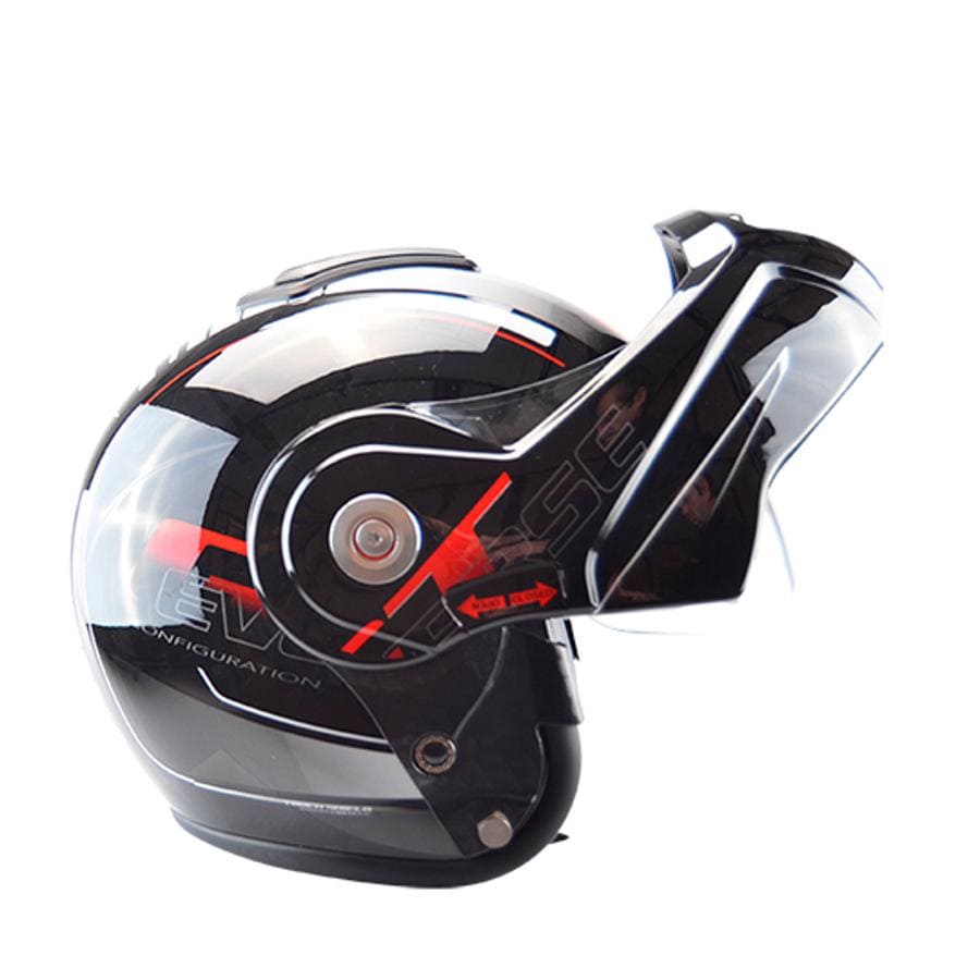 CGN498462 Casco Modulare Trendy Reverse nero / rosso lucido XL