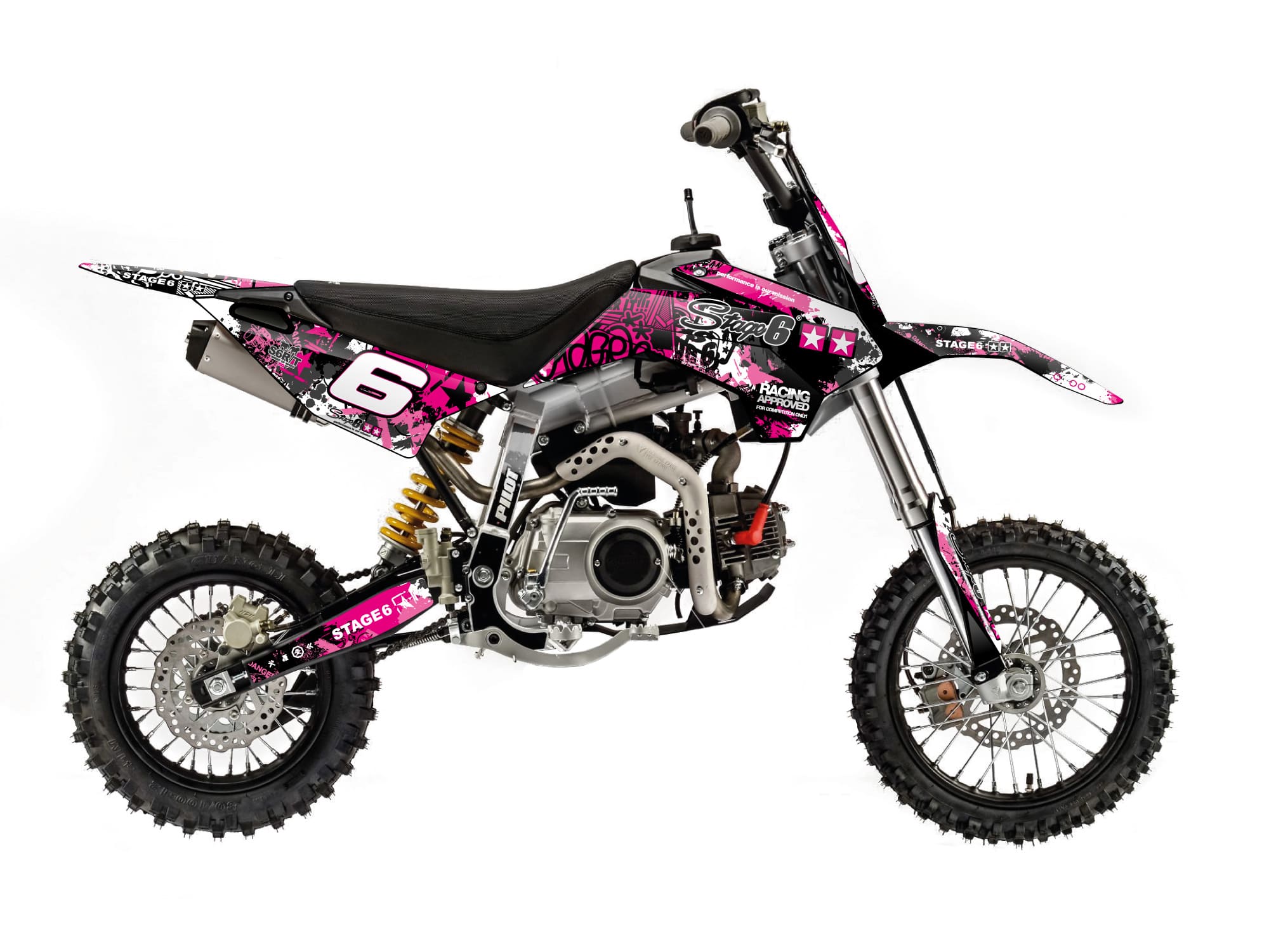 S6-059901/PK Kit deco Stage6 pink - nero Pit Bike YCF Pilot