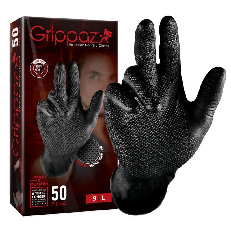 EKP-169460 High Resistance Black Nitrile Workshop Gloves - 25 Pairs - T8 (M)