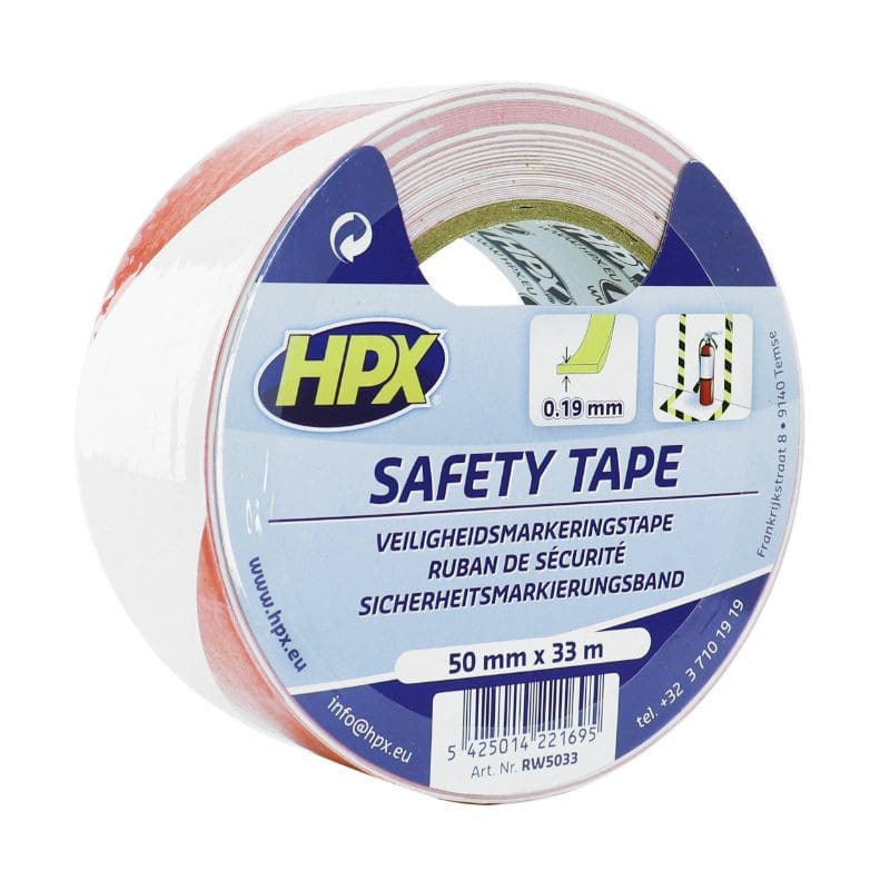 HPX-182770 Nastro segnaletico (adesivo) 50mm x 33m bianco/rosso