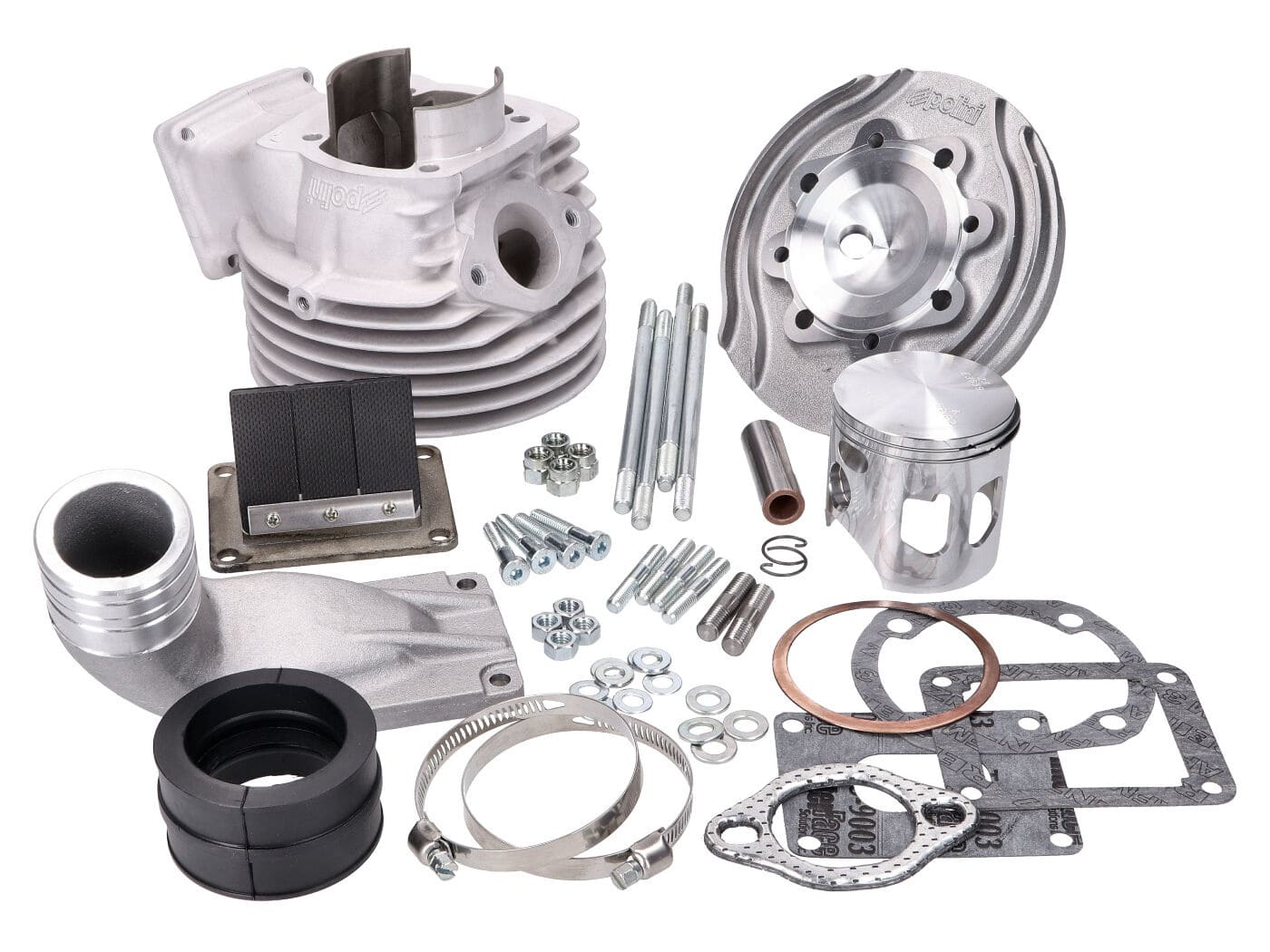 P140.0227 Polini Evolution reed valve cylinder kit 152cc, Vespa 50 Special / Primavera 125cc ET3, d=60mm, 54mm stroke