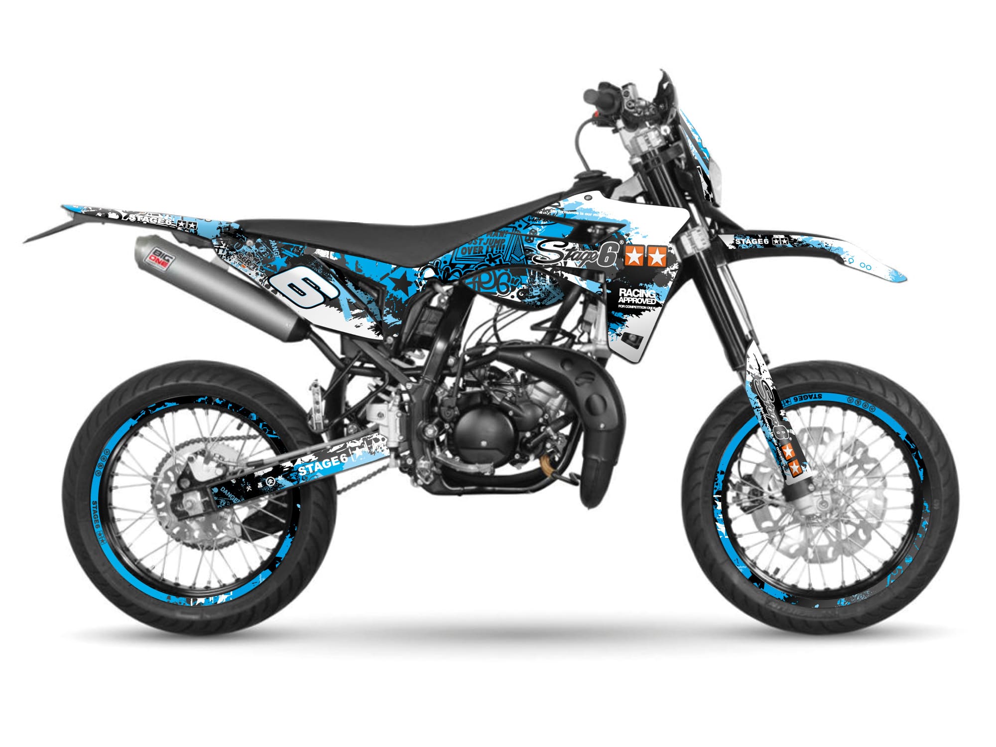 S6-058806/BL Kit deco Stage6 blue - black Sherco SM 50