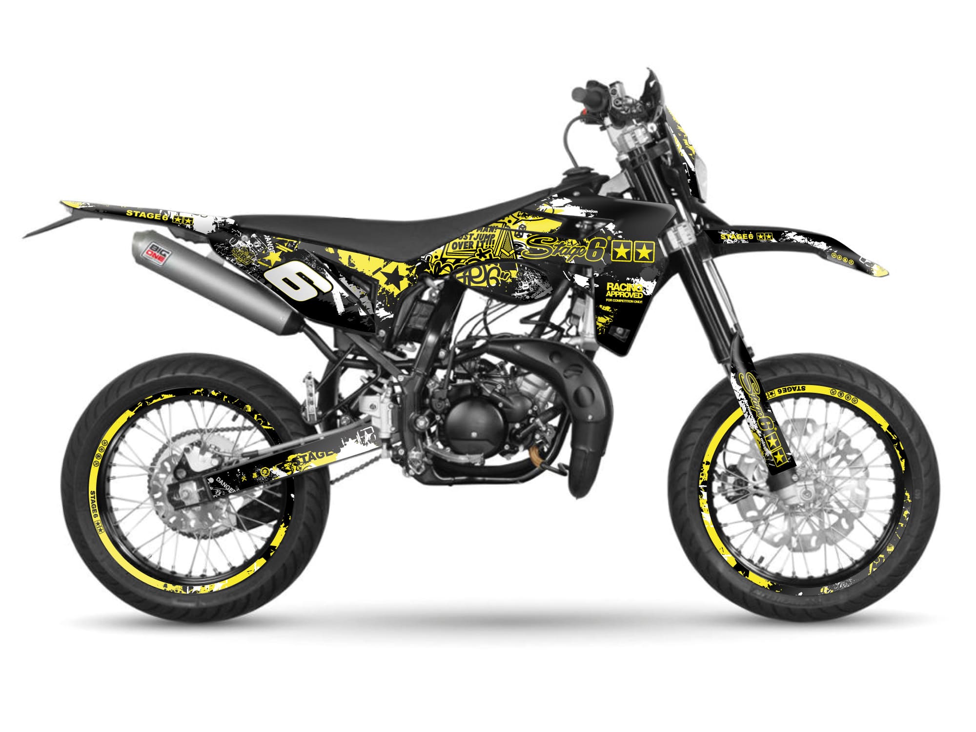 S6-058806/YE Kit deco Stage6 yellow - black Sherco SM 50