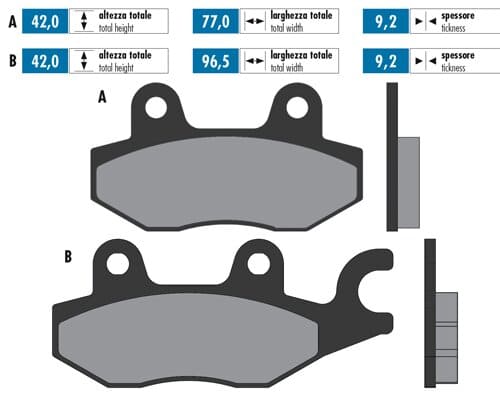 P174.0021 Polini Original Kymco Agility brake pads