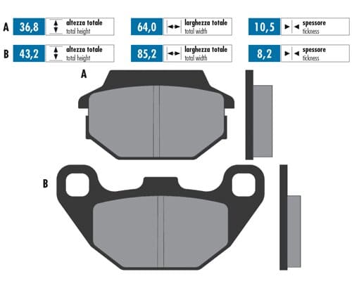 P174.0049 Pastiglie freno Polini Original Kymco Super 9