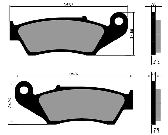 P174.0050 Brake pads Polini Original Fantic Caballero