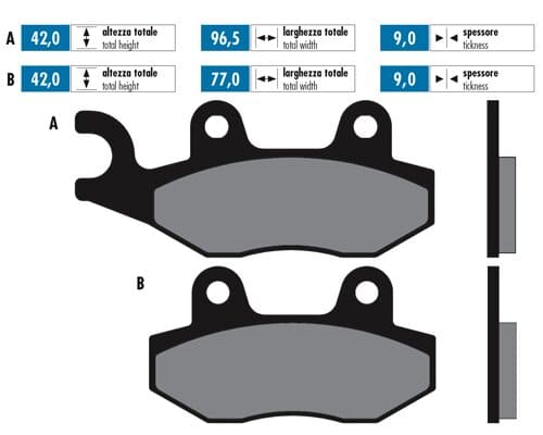 P174.0070 Polini Original Kymco Agility brake pads