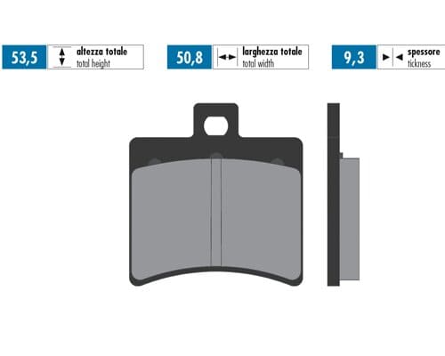 P174.2020 Pastiglie freno Polini sinterizzato Aprilia SR50 / Sportcity