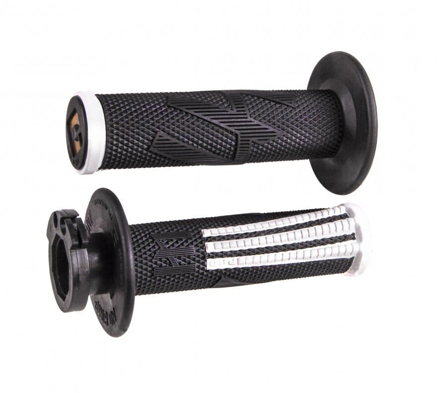 ODI-H36EPBW ODI Emig Pro V2 Lock-on full diamond grips black / white