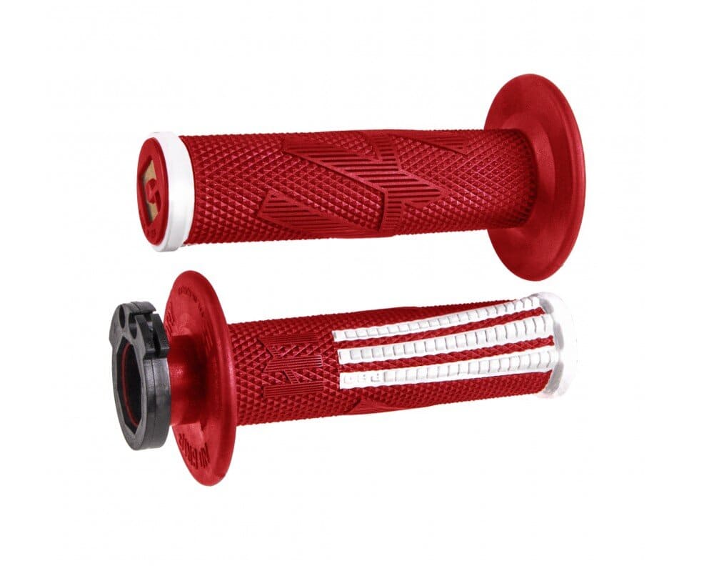 ODI-H36EPRW ODI Emig Pro V2 Lock-on full diamond red / white grips