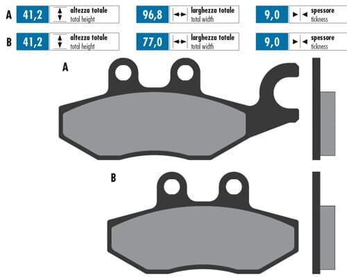 P174.0097 Pastiglie freno Polini Original (pinza a destra) Piaggio X-Evo