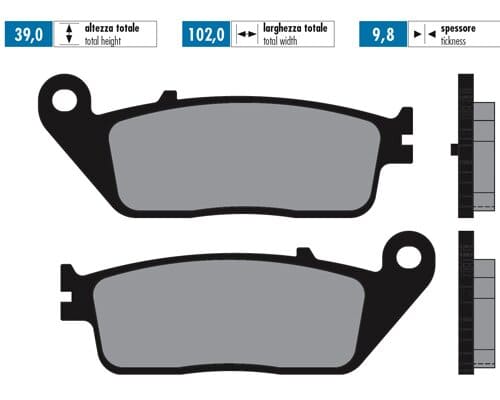 P174.0140 Brake pads Polini Original Kymco Xciting