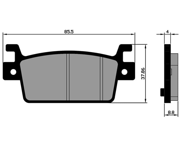 P174.0184 Pastiglie freno Polini Original posteriore Kymco AK 550