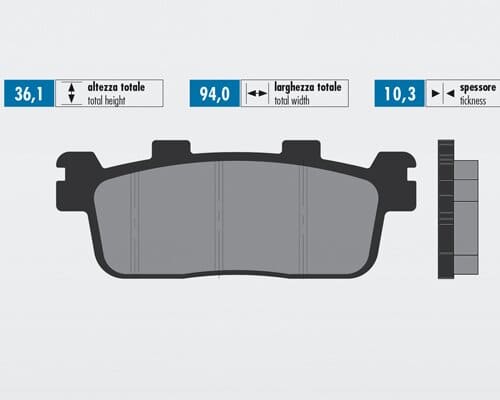 P174.2102 Polini sintered brake pads (left brake disc) Kymco People S