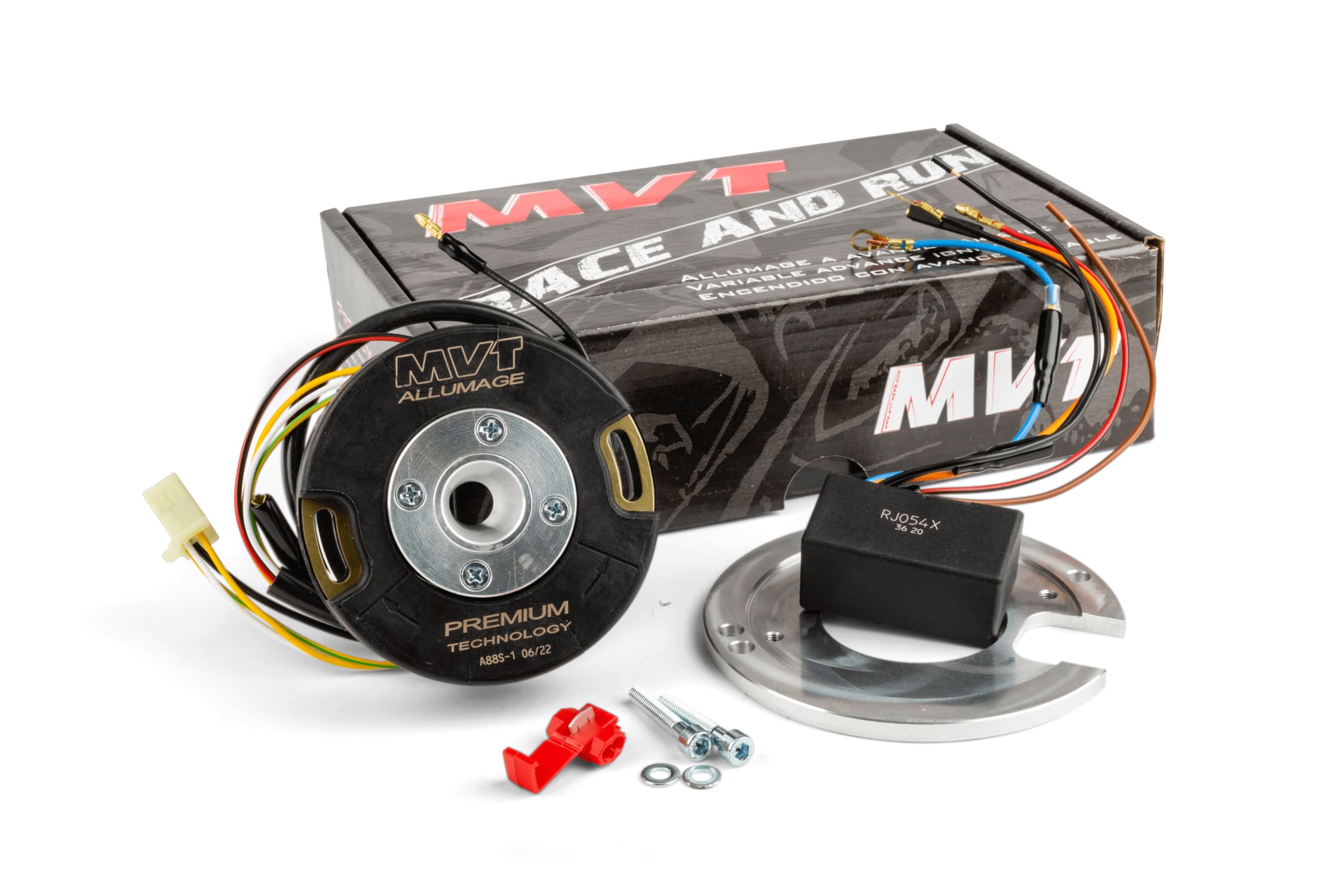 MVT-PREM19 MVT “Premium” Internal Rotor Ignition with LED Coil, MBK Nitro / Booster (before 2003)