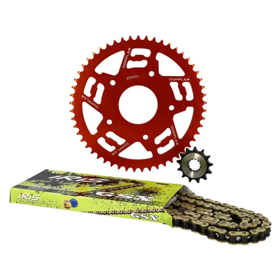 CGN503780 Red Aluminum Chain Kit 13x53 - 420 Doppler Peugeot / Rieju