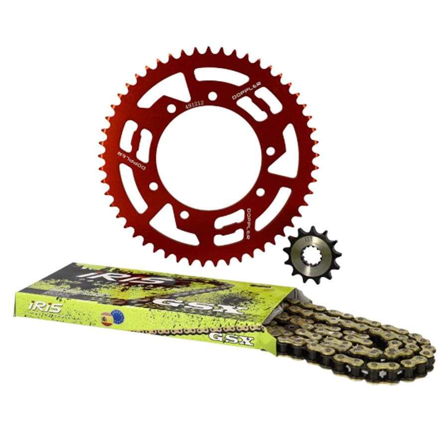 CGN504010 Red aluminum chain kit 13x53 - 428 Doppler Sherco 50cc