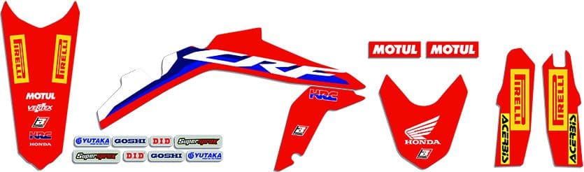 BB-43026541 Blackbird Replica team HRC 2020 fairing deco kit with seat cover CRF 250 / 450 after 2021