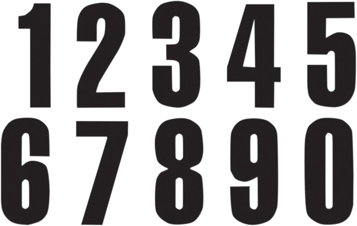 BB-43100744 Blackbird Race Number Sticker #6 13x7cm black