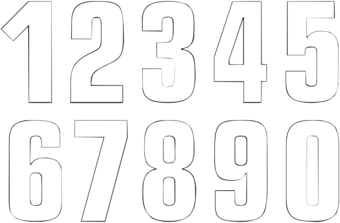 BB-43100754 Blackbird Race Number Sticker #6 16x7.5cm White