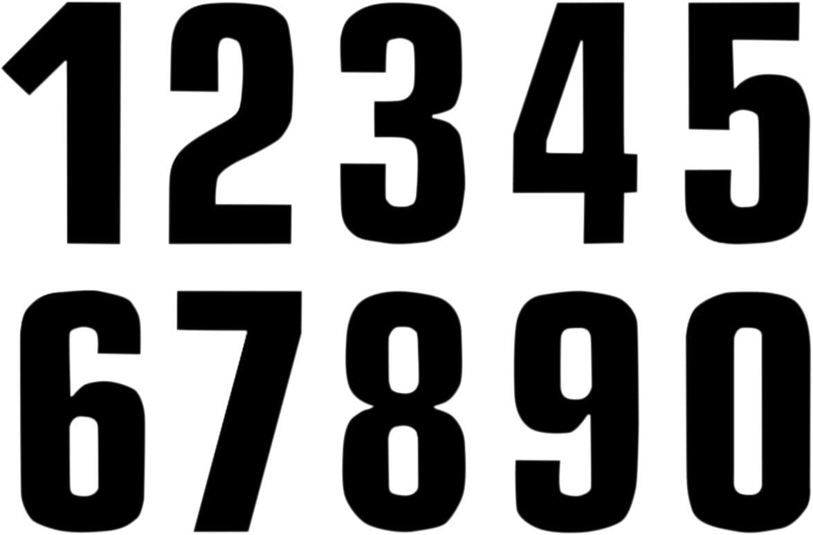 BB-43100764 Blackbird Race Number Sticker #6 16x7.5cm black