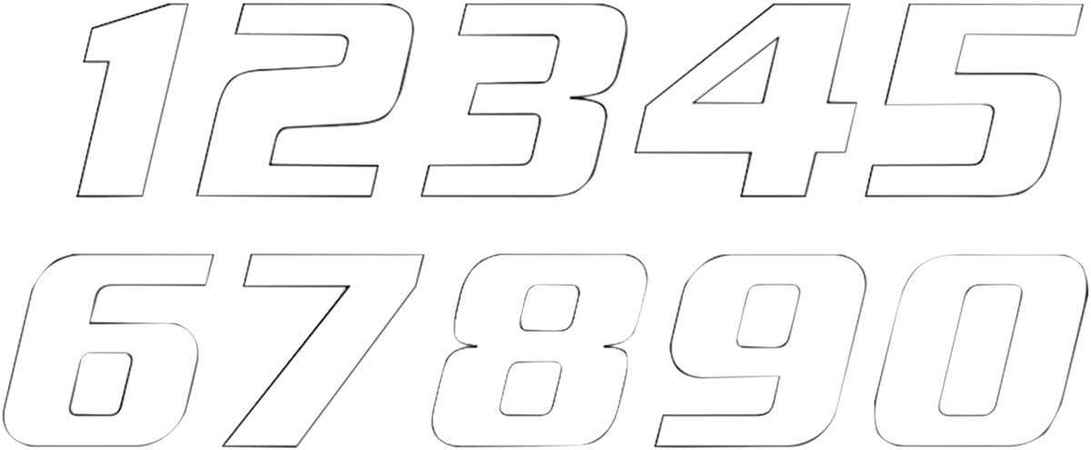 BB-43100773 Blackbird Race Number Sticker #5 20x25cm White