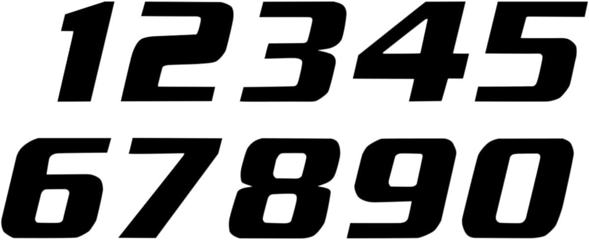 BB-43100783 Blackbird Race Number Sticker #5 20x25cm Black