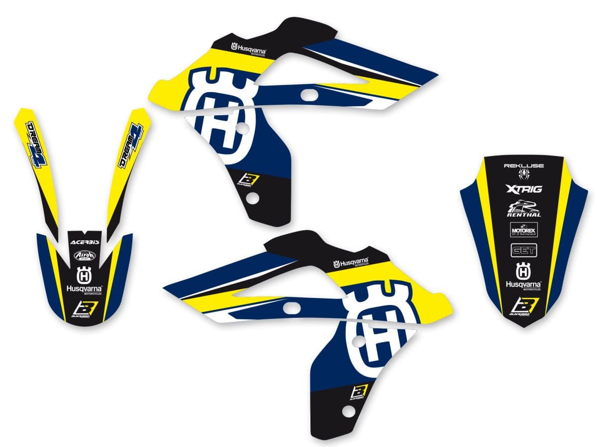 BB-43025683 Kit deco carena Blackbird Dream 4 giallo HusqvarnaCR 125 2006-2008